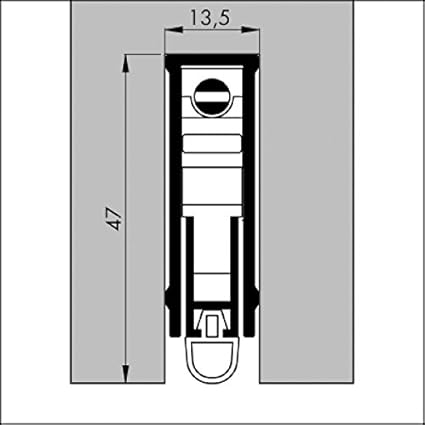 DIWARO® Automatische - Türbodendichtung | aluminium pressblank | Länge 630mm, 730mm, 830mm, 930mm, 1030mm, 1130mm, 1230mm | g