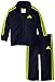 adidas Baby Boys' Tricot Jacket and Pant Set 2, Dark Indigo/Lime, 12 Months