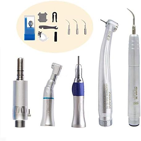 Low Speed Hand Tool Kit Straight Contra Angle Air Motor Air Scaler Max High Speed 2H Wrench Set