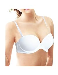 Sujetador plusexy para dama, sin tirantes, grueso, acolchado, con aros, convertible