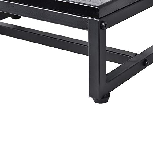 Black Step Stool, Solid Portable Step Stool by ECROCY Holds Up to 400