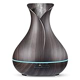 NexGadget 400ml BPA Free Ultrasonic Aromatherapy Essential Oil Diffuser - Cool Mist Humidifier for Home,Office,Spa&More - Wood Grain