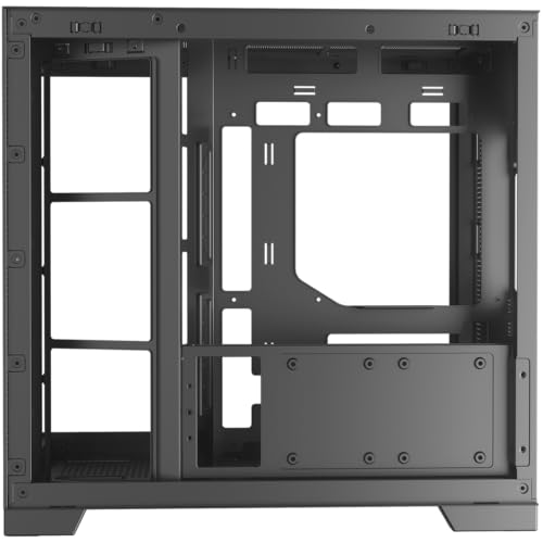Gabinete Gamer Kalkan Asgard Evo Preto ATX Aquário Sem Fans Câmara Dupla Painel em Vidro Temperado Duplo USB 3.0 Painéis Perfurads Suporta Placas Mãe com Conectores Traseiros KLK00084