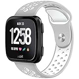 CAVN Compatible Fitbit Versa Bands for Men Women, Sweat Resistant Replacement Accessory Strap Bracelet Compatible Fitbit Versa Smartwtach (1 Pack/S-5.5