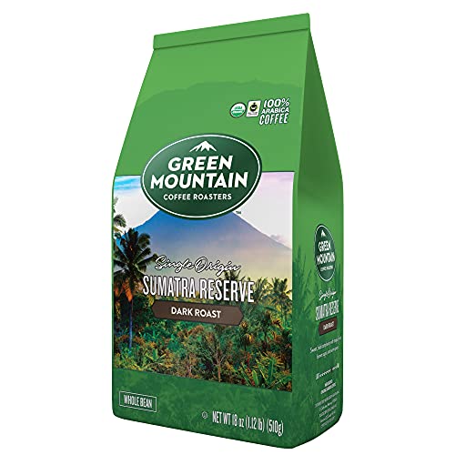 GREEN MOUNTAIN COFFEE ROASTERS SUMATRA RESERVE, WHOLE BEAN COFFEE, BAGGED 18 OZ
