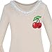 Sunny Fashion Girls Dress Lotus Leaf Sleeve Cherry Embroidery Everyday Size 3-10
