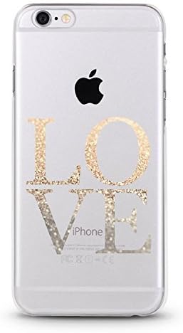 iPhone 6S / 6 Slim Protective Soft Flexi Crystal Clear Case (Gold Love)