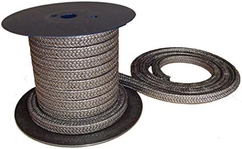 Minseal 1200 - Graphitized Expanded PTFE Graphite Braided Compression Packing for Pump Gland or Valve Stem or Mechanical Seal, 3/4" x 3/4", 8 Feet