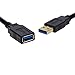 WestCowboy USB 3.0 Extension Cable 15FT, SuperSpeed USB3.0 Extender Cord A Male to A Female for Paystation, Xbox, Hard Drive, USB Flash Drive, Mouse,Keyboard, Card Reader, etc(Black) (15FT)