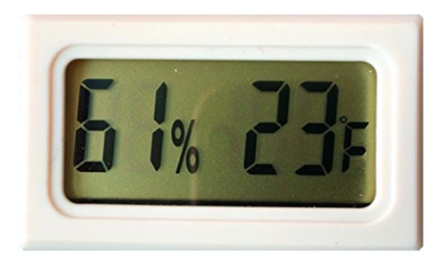 SUKRAGRAHA Mini Digital Temperature Humidity Meter Gauge Thermometer Hygrometer LCD Degree Fahrenheit (F) Display White