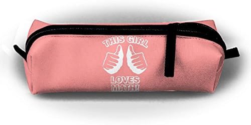 The Girl Likes Math Zipper Pen Bag,Stationery Pouch,Multi-colored Pencil Bag Case Cosmetic Bags