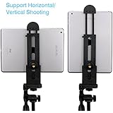 Ulanzi iPad Tablet Tripod Mount Adapter Flexible Adjustable Clamp Tablet Holder for iPad Air Pro,Microsoft Surface and Most Tablets (5inch-12inch Screen)Etc.