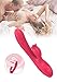 Waterproof Rabbit Vibrator G Spot Dildo Vibrator for Women with Strong 10 Vibrations 7 Pulsations for Dual Stimulation, PALOQUETH Clit Stimulator Sex Toy for Tongue Licking Pleasure,Rechargeable