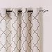 jinchan Linen Curtains Moroccan Tile Curtains for Bedroom Geometric Curtains for Living Room Drapes Light Filtering Lattice Curtains Grommet Curtains 84 Inch Length 2 Panels Set Taupe on Beige