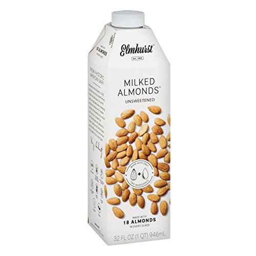 UPC 018944001021, Elmhurst Unsweetened Milked Almonds 32 oz. Creamy &amp; Delicious Almond Milk. More Nuts! More Nutrition! Gluten Free, Lactose Free, Vegan Beverage.