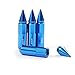 Xprite Blue Aluminum Mounted 90mm Spike Extended Nut Refit Wheel Lug Nuts/Tire Screw M12x1.5
