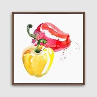 Framed Canvas Wall Art Vegetables Theme Design Canvas Prints Home Artwork Decoration for Living Room,Bedroom - 16x16 inches