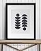 Abstract Half Circles Black&White Wall Art | 11x14 UNFRAMED Print | Nordic Modern Mid Century Wall Decor.