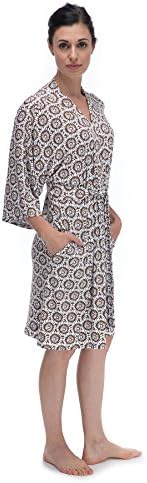NDR314 S/M Coconut Blossom Print BambooDreams Nina Robe