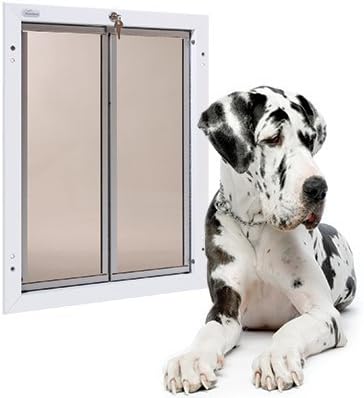 PlexiDor Performance Pet Doors Small White Door Mount by PlexiDor Performance Pet Doors