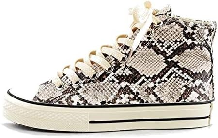 Amazon スニーカー レディース ハイカット パイソン柄 アニマル柄 シンプル カジュアル レディーススニーカー 紐あり お洒落スニーカー 大きいサイズ 通勤 通学 スニーカー
