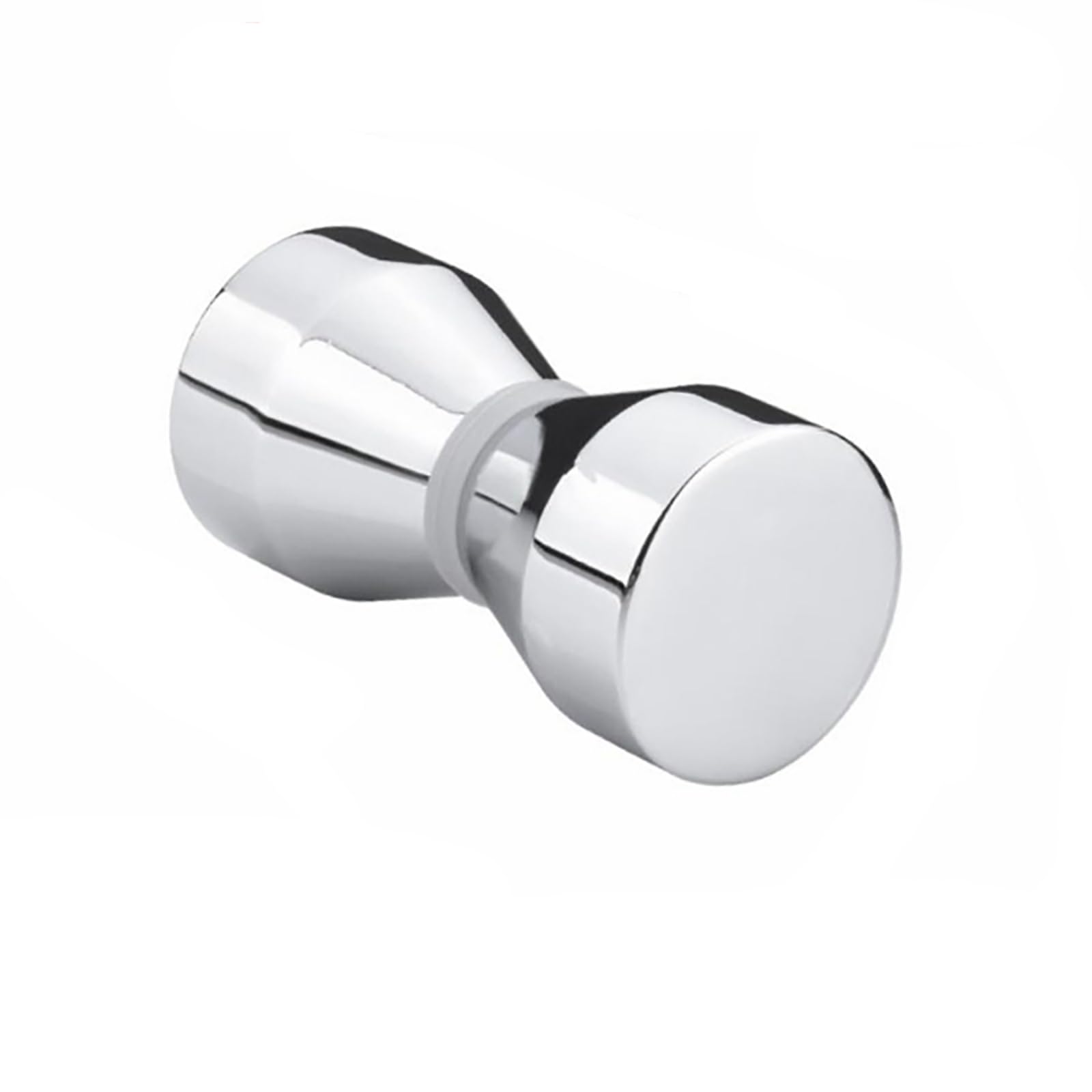 WUDQIJI Shower Door Double Knob Shower Door Knob Shower Door Knob Shower Door Handle Round Door Handle Aluminium Alloy Door Handles for Shower Door Glass Doors Sliding Door 1 Piece (Silver)