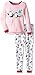 Komar Kids Girls' Toddler Holiday Print 2 Piece Cotton Tight fit Pajama