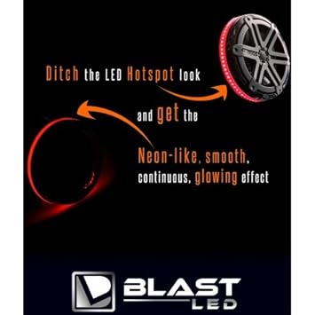 BLAST 2pc LED - LED Speaker Light Rings for JL Audio Marine 7.7 M770 MX770 Speakers - PRE-DRILLED for 6 Screw Holes