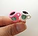 ZOEAST White Pink Black Purple Coffee Cup Dust Plug 3.5mm Phone Headphone Jack Earphone Cap Ear Charm Compatible with iPhone 4 4S 5 5S SE 6 6S Plus HTC Samsung IPad iPod etc. (Pink+White Cup)