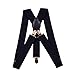 Alizeebridal 3.5CM Men's Solid Suspenders with 3 Clips