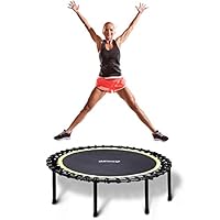 Newan 48" Silent Trampoline, Fitness Trampoline Bungee Rebounder Jumping Cardio Trainer Workout for Adults - Max Limit 330 lbs