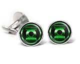 SharedImagination Green Lantern Cufflinks, The Justice League Jewelry, Avengers Tie Clip Tack, Cuff Links Link, Groomsmen Gift Wedding Party