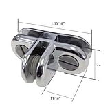 Chrome 3-Way Metal Glass Diplay Connector