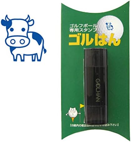 タイムセール のゴルフボールスタンプ ゴルはん 牛のイラスト インクカラー ブルー 品 文字入れ不可 安心の定価販売即出荷 の
