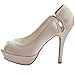 ELEGANTPARK Satin Bridal Wedding Shoes Peep Toe High Heel 5inch