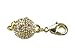 8 Sets - CleverDelights Magnetic Jewelry Clasps - Rhinestone Ball Style + Lobster Clasp - Gold Color