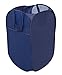 Internet's Best Square Pop Up Laundry Hamper - Collapsible Laundry Bag with Mesh Drawstring Lid - Carry Handles - Dirty Laundry Sorter Basket - Blue