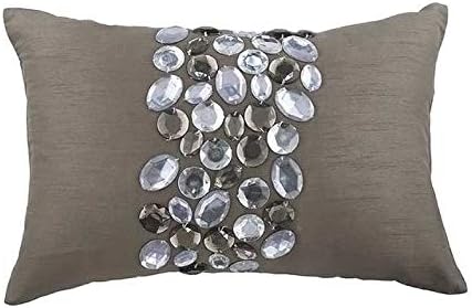 Amazon Com The Homecentric Grey Lumbar Pillow Cover Crystals