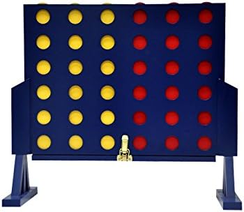 Heemika Deluxe Giant Wooden 4 in A Row Game，Connect 4 Connect Four Line Up 4 In A Row Four In A Line Board Game