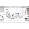4-Piece-Housewares-Glass-Mosaic-Bathroom-Accessories-Set-Durable-Bath-Organizer-Includes-Soap-Dispenser-Pump-Toothbrush-Holder-Tumbler-Soap-Dish-Sanitary-High-Class-Home-Decor-Gift-Gray-bue 4-Piece Housewares Glass Mosaic Bathroom Accessories Set, Durable Bath Organizer Includes Soap Dispenser Pump…