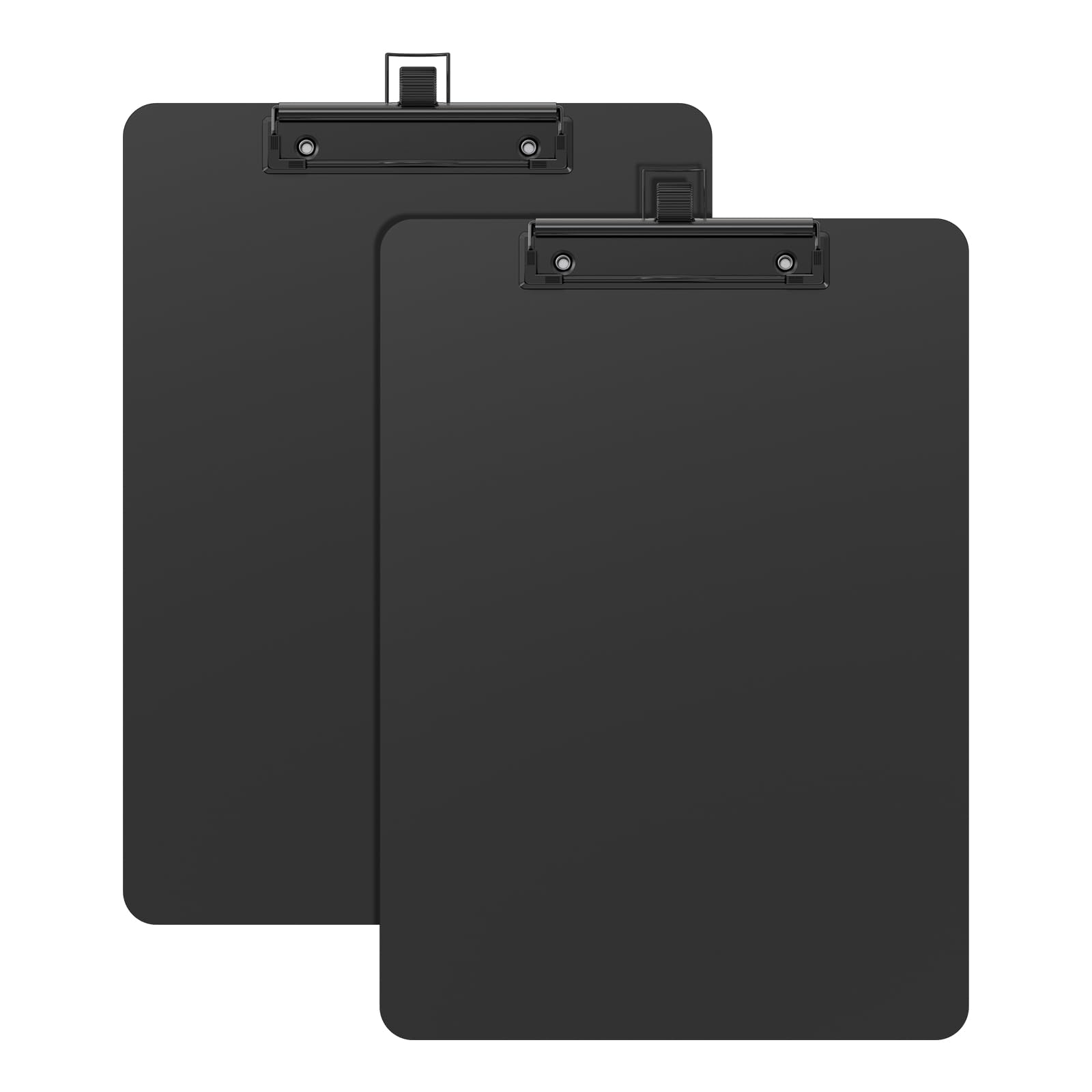Photo 1 of Juvealoe Aluminum Metal Clipboard with Pen Holoder, 8.5 x 11 Black Contractor Clip Board, Letter Size 9 x 12.5 in, Suit for School, Office, Business, Medical, Factory (Pack of 2)