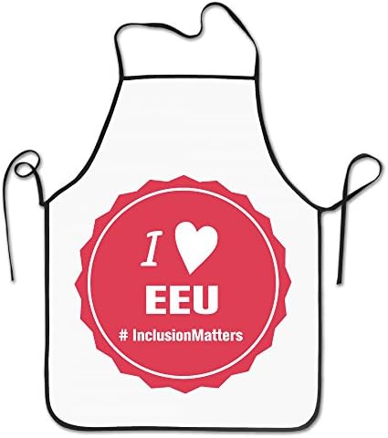 Crazy I Love EEU Inclusionmatters Cooking Apron.