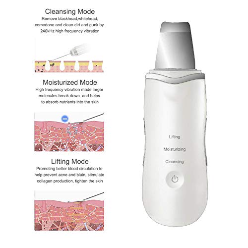 Skin Scrubber Spatula Ultrasonic, Blackhead Remover Exfoliator Pore Cleaner Kit, Skin Care Facial Cleansing Tool, Gift Set for Women - Thumbnail 2