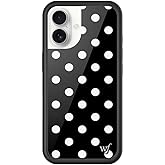 Wildflower Cases - iPhone 17 Compatible - Polka Dots - Black and White | Impact-Certified 6.5 ft Drop Protection Case, Raised Protective Bumper, Cute Aesthetic Design, Women-Owned Small Business