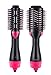 Hot Air Brush, One Step Hair Dryer 3-in-1 Salon Negative Ion Hair Straightener & Curly Hair Comb +Extra Gift Clip Hair Straightener Curler Brush for All Hairstyle