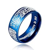 Uloveido 8mm Muslim Islamic Shahada Ring Islam