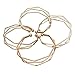 YISSION 4 Pack Fashion Simple Bracelet Bangle Three-Dimensional Irregular Bracelet Stretch Bracelets Open Cuffs for Women (Gold)