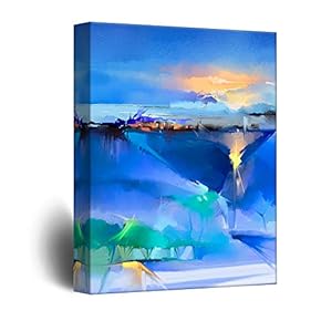 Watercolor Style Abstract Blue Artwork