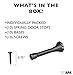 Ilyapa Spring Door Stops - 10 Pack 3 ¼ Inch Heavy Duty Traditional Spring Door Stop, Durable Stoppers for Bottom of Doors - Black w/Rubber Bumper
