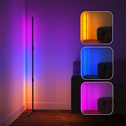 Viugreum RGB Corner Floor Lamp,LED Color Changing Floor Lamp with